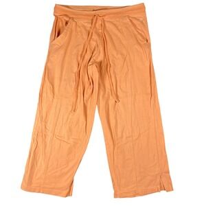 GreenSource Lounge Crop Pants Womens Large Peach Organic Cotton Drawstring